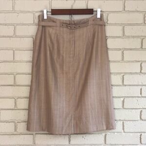 Vintage Austin Reed Belted Blended Wool Midi Skirt Size 10